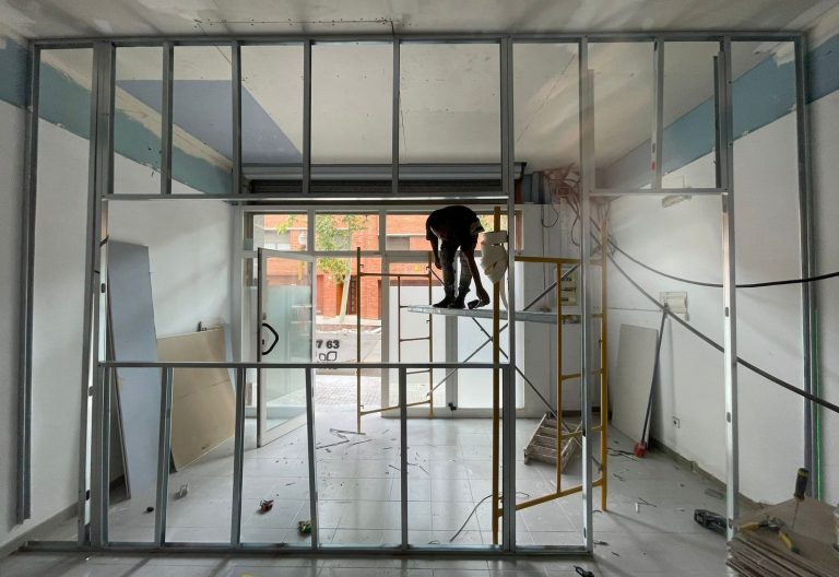 Estructura de Pladur para reformas de locales en Barcelona y alrededores 